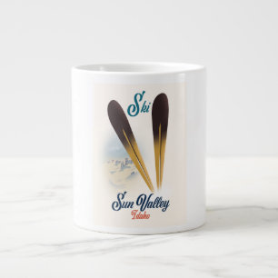 Sun Valley Idaho Vintages Skipposter Jumbo-Tasse
