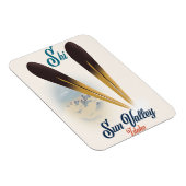 Sun Valley Idaho Vintages Skipposter Magnet (Rechte Seite)