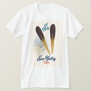 Sun Valley Idaho Vintages Skipposter T-Shirt