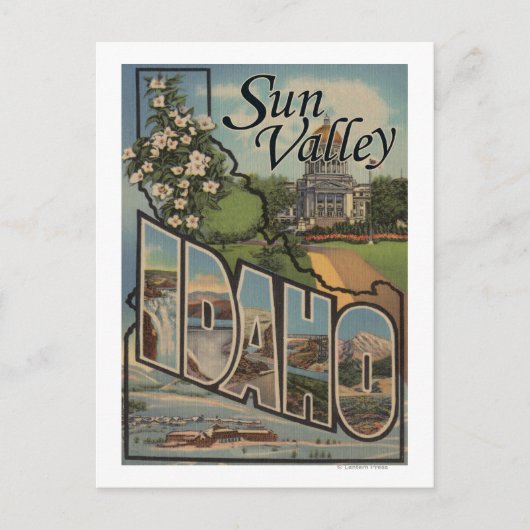 Sun Valley, IdahoGroße Buchstabenszenen Postkarte (Vorderseite)