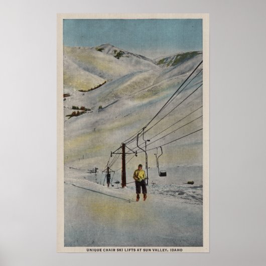 Sun Valley, IDM Bergkulisse, Skilifte in Poster (Vorne)