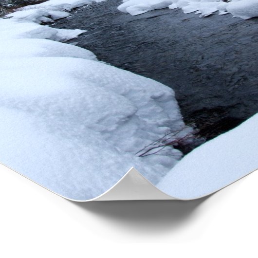 Sun Valley Snow Stream Print Poster (Ecke)