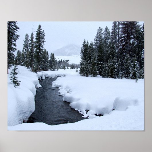 Sun Valley Snow Stream Print Poster (Vorne)