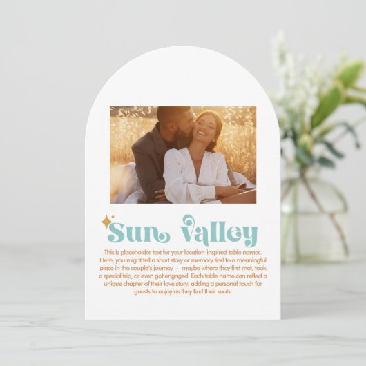 Sun Valley Tischnummer (Stehend Vorderseite)