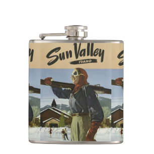 Sun Valley USA Vintage Reisetaschenflasche Flachmann