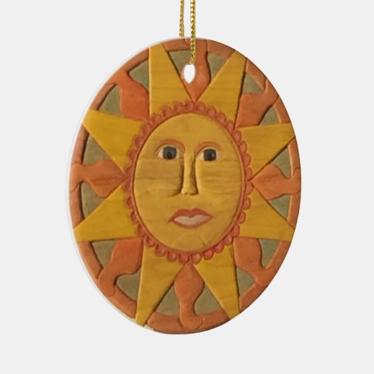 Sun-Verzierung 2 Keramik Ornament (Rechts)