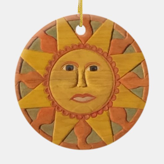 Sun-Verzierung 2 Keramik Ornament (Hinten)