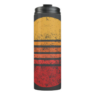 SUN Vintag Grunge Circle Illustrations vintage, ci Thermosbecher