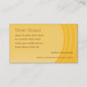 Sun-Visitenkarte Visitenkarte (Rückseite)