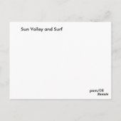 Sun Volley & Surf Postkarte (Rückseite)