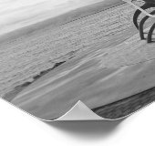 Sun Voyager Skulptur, Reykjavik, Island, B/W Poster (Ecke)