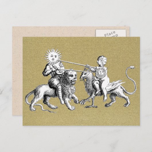 Sun vs. Moon Jousting Match Symbolic Postkarte (Vorne/Hinten)