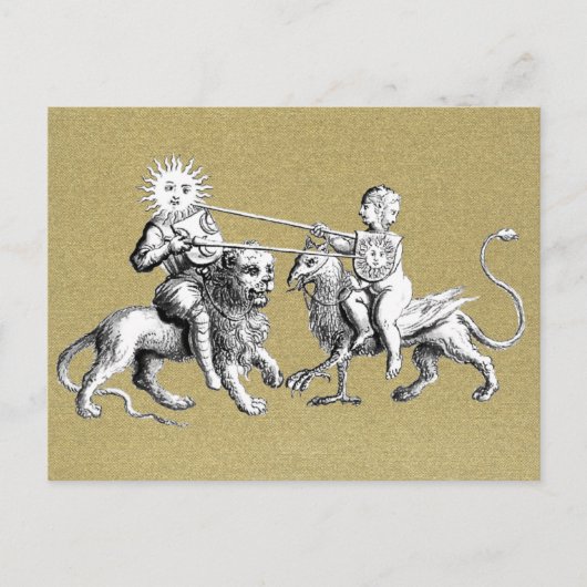 Sun vs. Moon Jousting Match Symbolic Postkarte (Vorderseite)