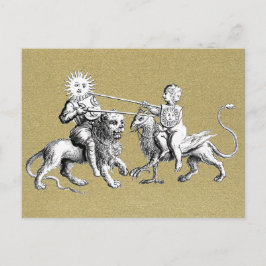 Sun vs. Moon Jousting Match Symbolic Postkarte