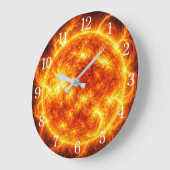 Sun Wall Clock — Space-Inspired Design Große Wanduhr (Winkel)