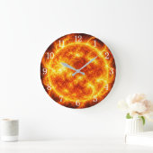 Sun Wall Clock — Space-Inspired Design Große Wanduhr (Zuhause)
