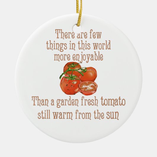 Sun Warme Tomaten Keramikornament (Vorne)