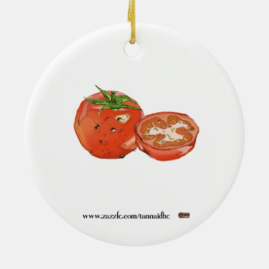 Sun Warme Tomaten Keramikornament (Hinten)