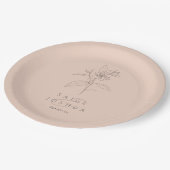 Sun-Washed Garden Motif Wedding Blush ID1283 Pappteller (Schrägansicht)