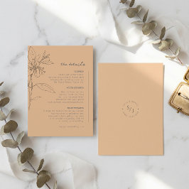 Sun-Washed Garden Wedding Details ID1283 Begleitkarte