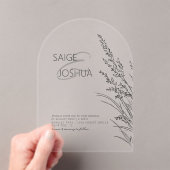 Sun-Washed Garden Wedding ID1283 Acryleinladungen (Insitu (Handheld))