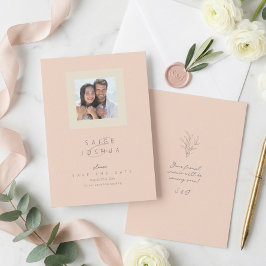 Sun-Washed Garden Wedding Photo Blush ID1283 Save The Date