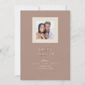 Sun-Washed Garden Wedding Photo Rose Brown ID1283 Save The Date (Vorderseite)