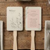 Sun-Washed Garden Wedding Program ID1283 Fächer