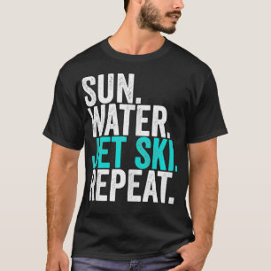 Sun Water Jet Ski Wiederholung Vintagen Jet Ski T-Shirt