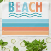 Sun Waves Life ist am Strand besser Geschirrtuch (Gefaltet)