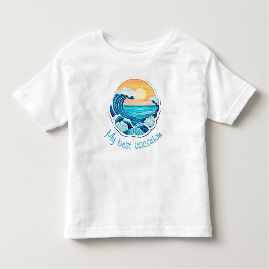 Sun, waves, shell kleinkind t-shirt (Vorderseite)