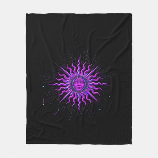 Sun - Whimsigoth Graphic Fleecedecke (Vorderseite)
