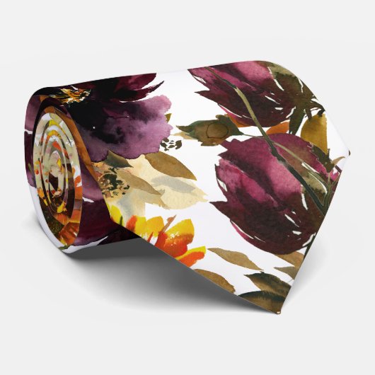 Sun & Wine Wedding White Krawatte (Gerollt)