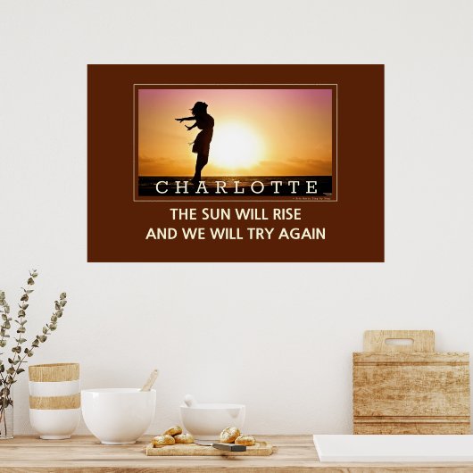 Sun wird aufsteigen wir versuchen, wieder Wall Art Poster (Küche)