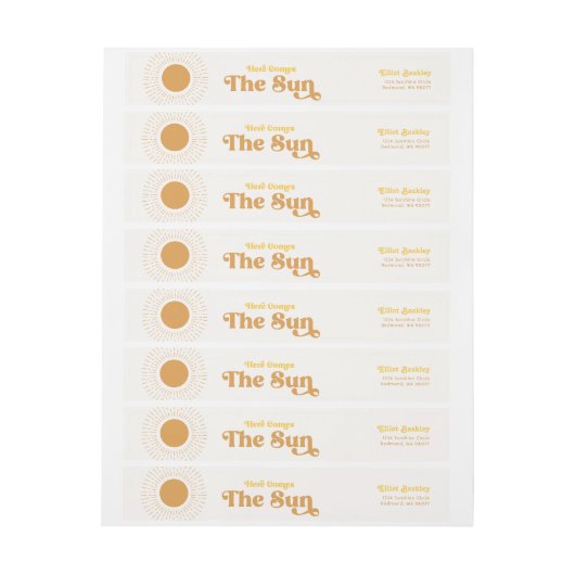 Sun Wrap um Rücksendeadressen-Aufkleber (Bogen)