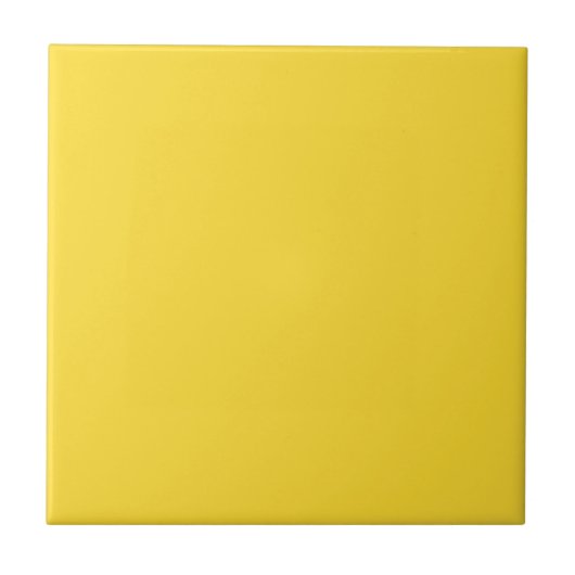 Sun Yellow Solid Color | Klassisches Elegant Fliese (Vorderseite)
