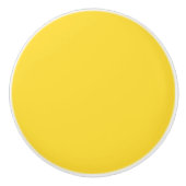 Sun Yellow Solid Color | Klassisches Elegant Keramikknauf (Vorderseite)