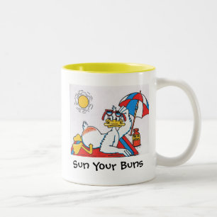 Sun Your Buns Vacacation Spaß Zweifarbige Tasse