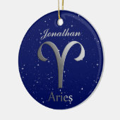Sun-Zeichen mit Name Keramik Ornament (Links)