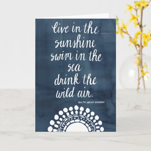 Sun Zitat I Karte (Gelbe Blume)