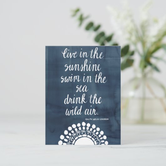 Sun Zitat I Postkarte (Stehend Vorderseite)