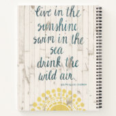 Sun Zitat IV Notizbuch (Rückseite)