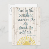 Sun Zitat IV Postkarte (Vorne/Hinten)