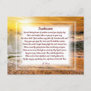 "Sunams" Christliches Gedicht Holiday Postcard Feiertagspostkarte