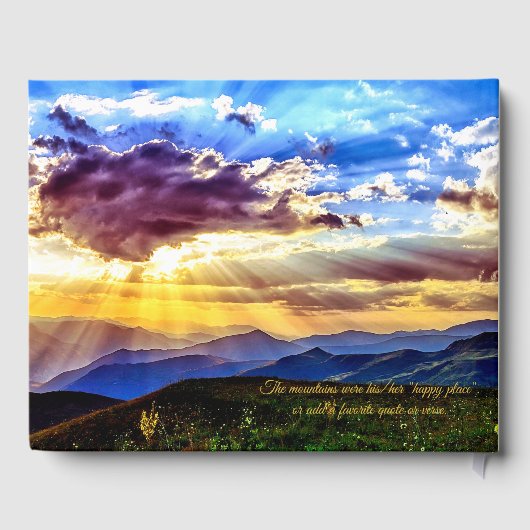 Sunams Mountains Feiern Leben Gästebuch (Rückseite)