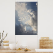 Sunams Weiße Wolken Inspiration glauben Poster (Küche)
