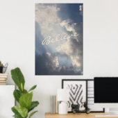 Sunams Weiße Wolken Inspiration glauben Poster (Heimbüro)