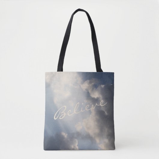 Sunams Weiße Wolken Inspiration glauben Tasche (Vorderseite)