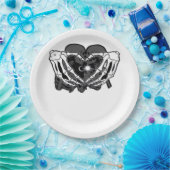 Sunand~1 - Skeleton Herz Hände Pappteller (Party)