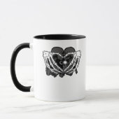 Sunand~1 - Skeleton Herz Hände Tasse (Links)